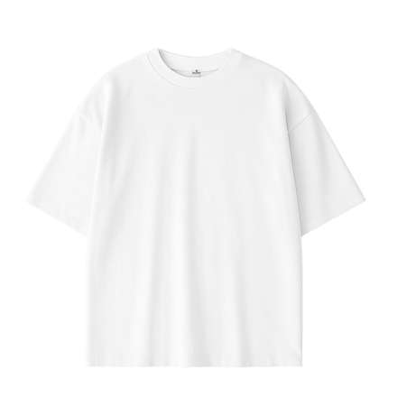 EXAGGERATED BLANK T-SHIRT - WHITE